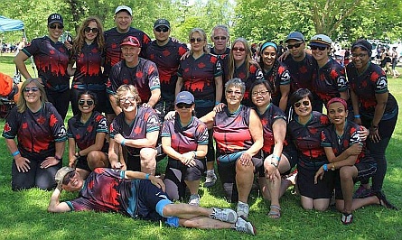Picture of the MOtley Crew team at the June 2016 Toronto International DB Race Festival on Toronto's Centre Island.   This is first picture and use of our new jerseys!